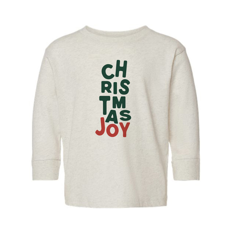 The Christmas Joy | Natural Heather Toddler Long Sleeve Tee