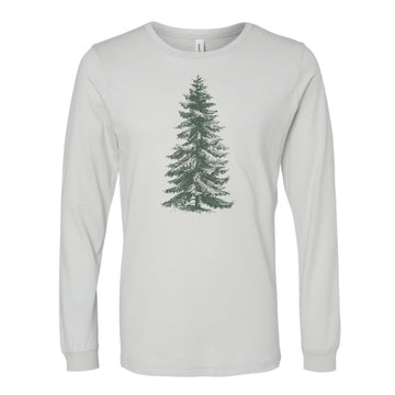 The Christmas Pine | Silver Long Sleeve Tee