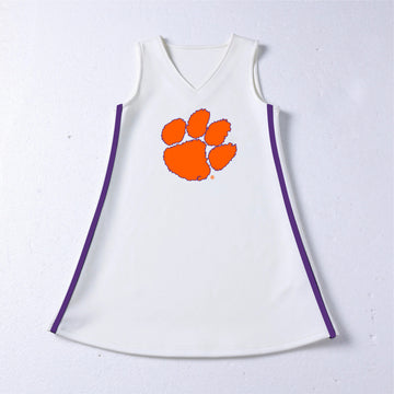 The Clemson University | White V-Neck Cheer Dress