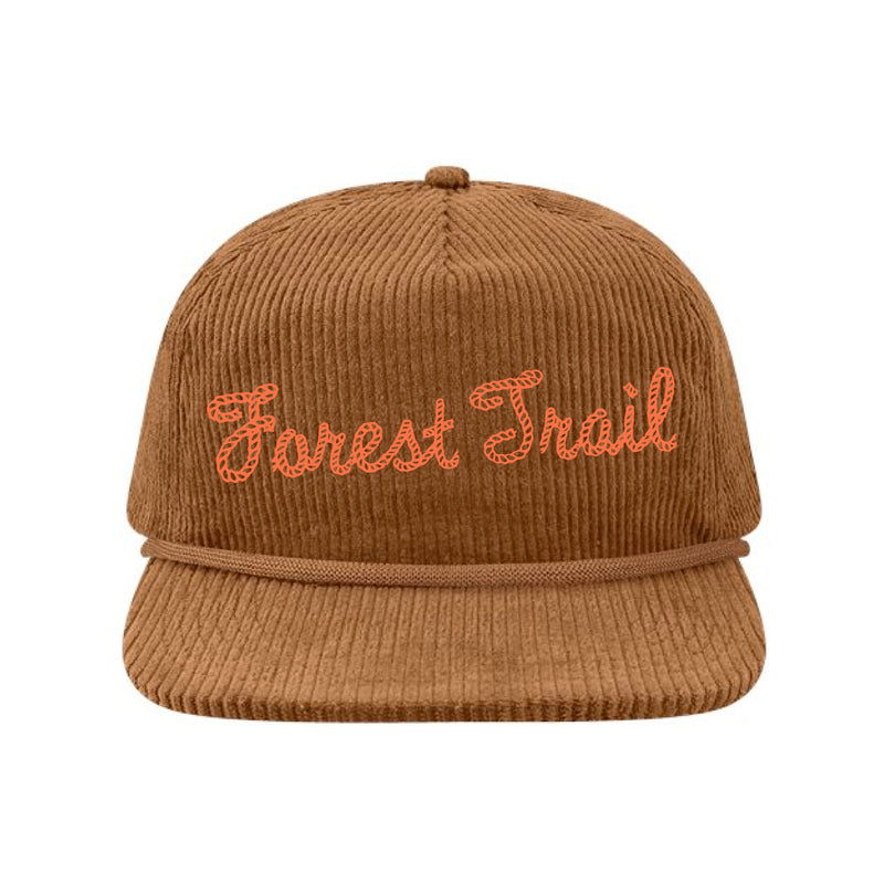 The Forest Trail Rope Hat | Embroidered Camel Corduroy Wilson Cap