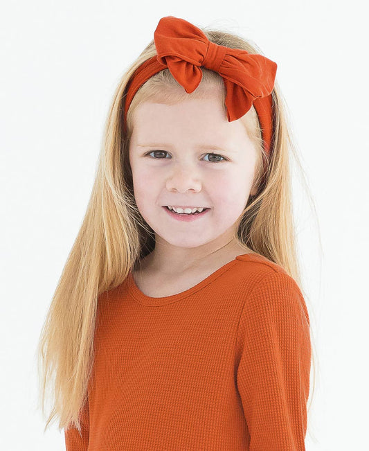 The Big Bow Headband - Rust