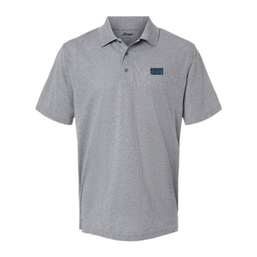 The Auburn Pharmacy Block | Embroidered Heather Grey Performance Polo