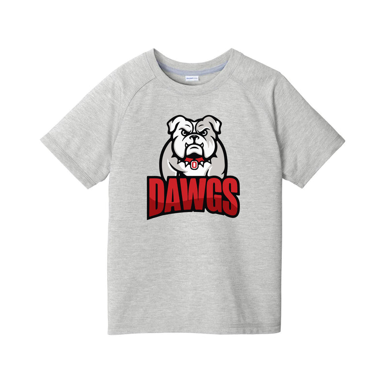 The Dawgs Arch Logo | Light Grey Heather Youth Tee