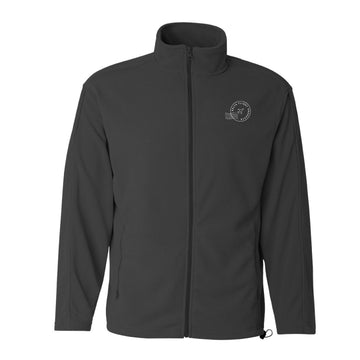 The DFP Circle | Embroidered Charcoal Full-Zip Jacket