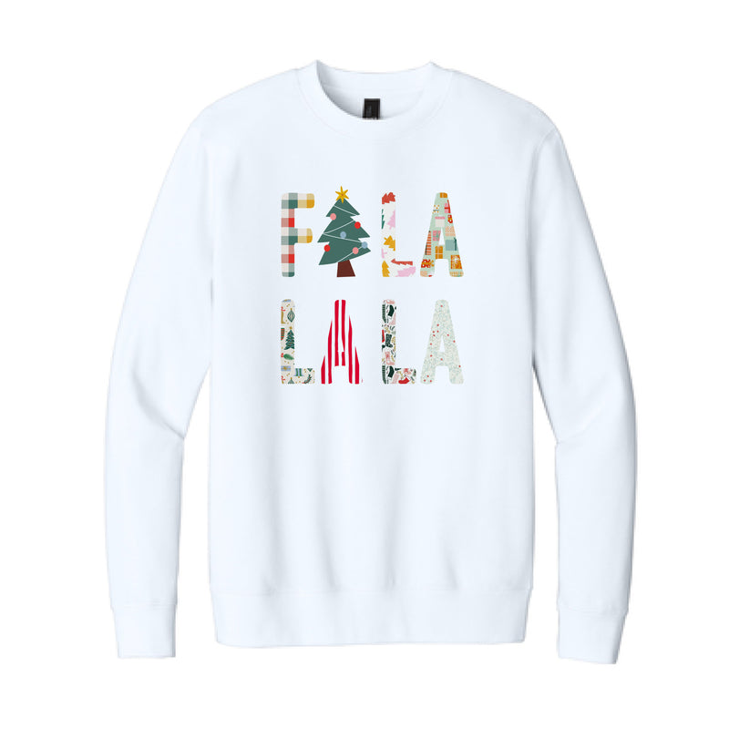 The Fa La La | White Fleece Crew