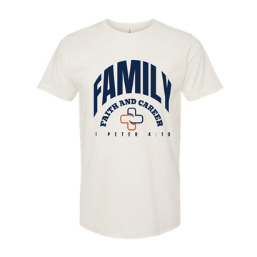 The Family, Faith, Career | Vintage White Oversized Tee