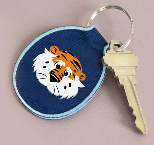 The Auburn University Aubie Embroidered Keychain