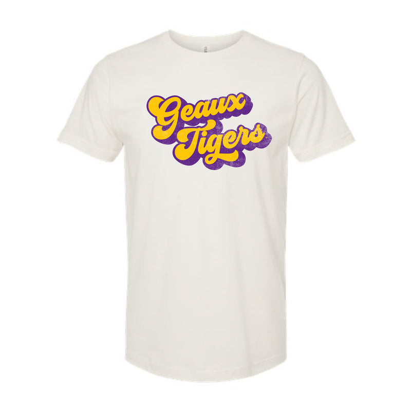 The Geaux Tigers Script | Vintage White Tee