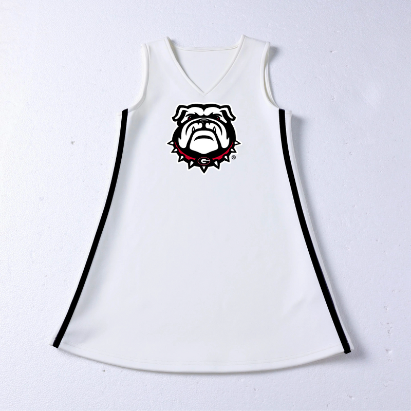 The University of Georgia | White V-Neck Cheer Dress