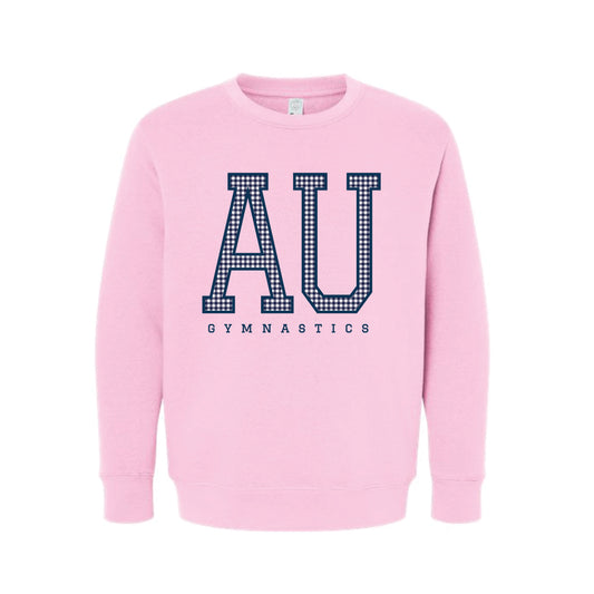 The Gingham AU Gymnastics | Youth Pink Sweatshirt