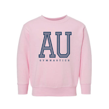 The Gingham AU Gymnastics | Toddler Pink Sweatshirt