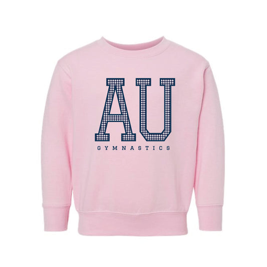 The Gingham AU Gymnastics | Toddler Pink Sweatshirt
