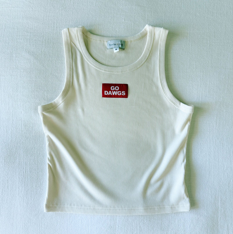 The Bone Liz Ribbed Tank | Go Dawgs Woven Label
