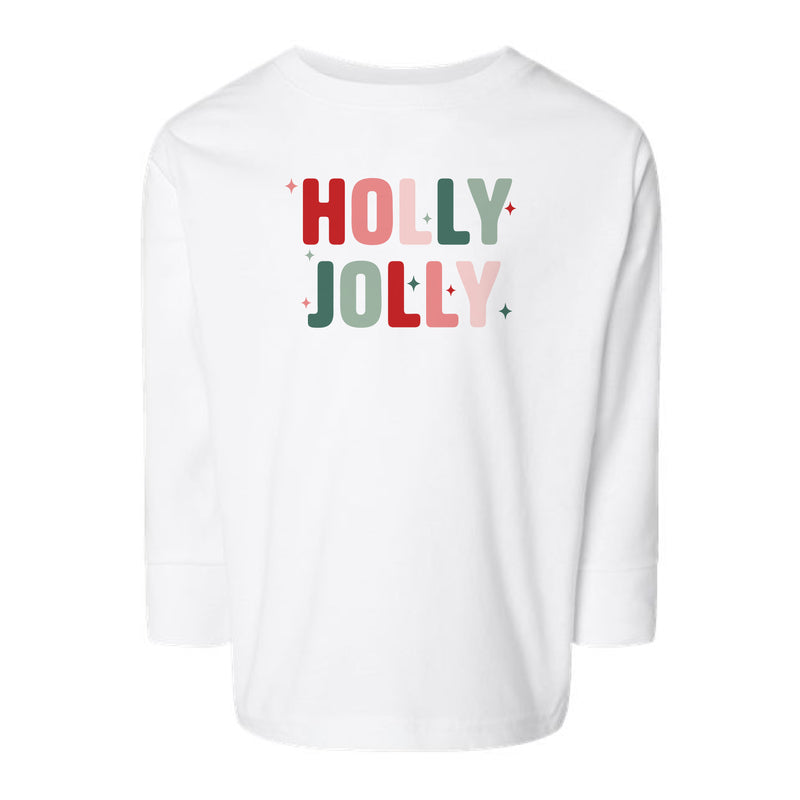 The Holly Jolly | Youth White Long Sleeve Tee