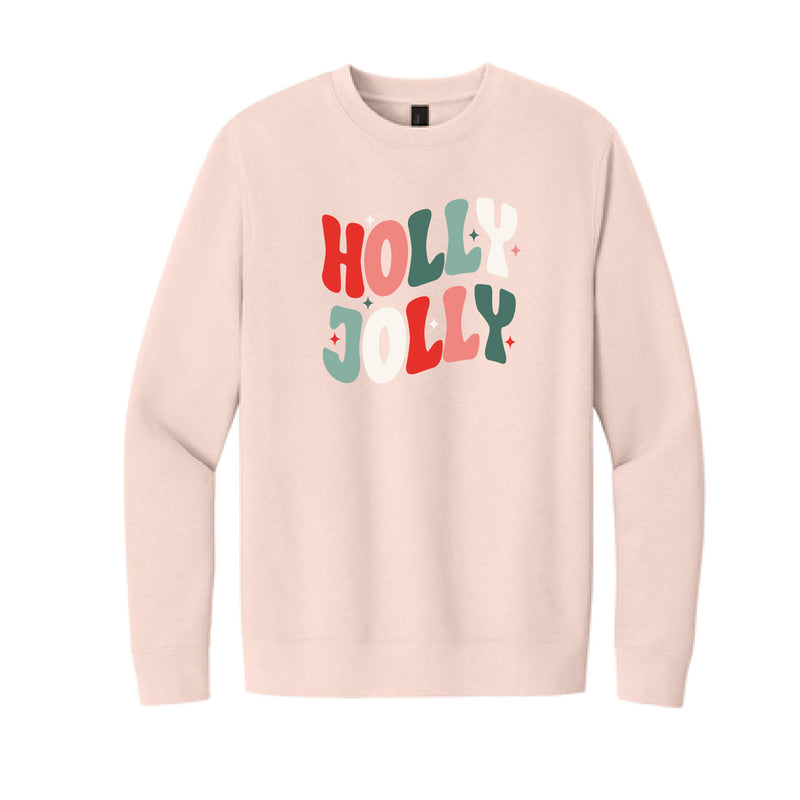 The Holly Jolly | Rosewater Pink Fleece Crew