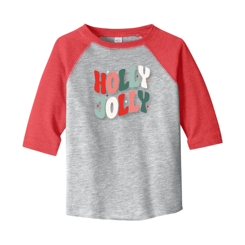 The Holly Jolly | Vintage Heather/ Vintage Red Toddler Tee