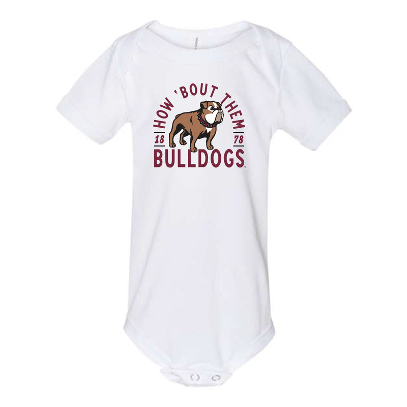 The How ‘Bout Them Bulldogs | White Onesie