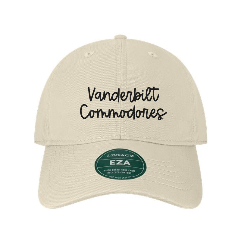 The Vanderbilt Commodores Embroidered Script | Stone Dad Hat