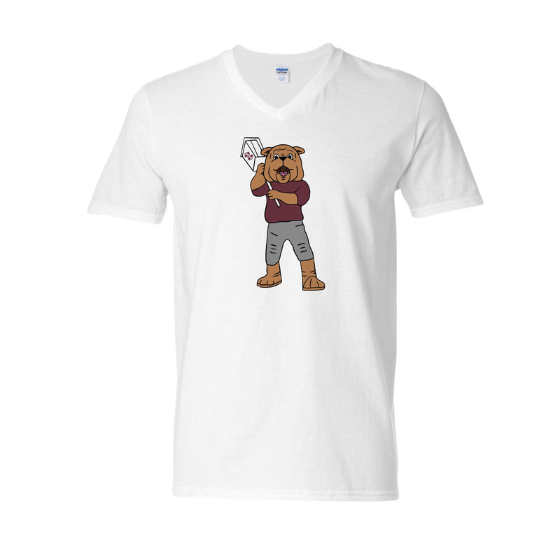 The Full Body Bully | White V-Neck Tee