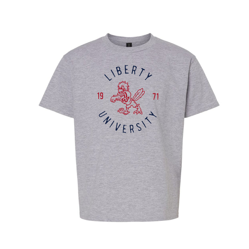 The Liberty University Sparky Outline | Youth Sport Grey Tee