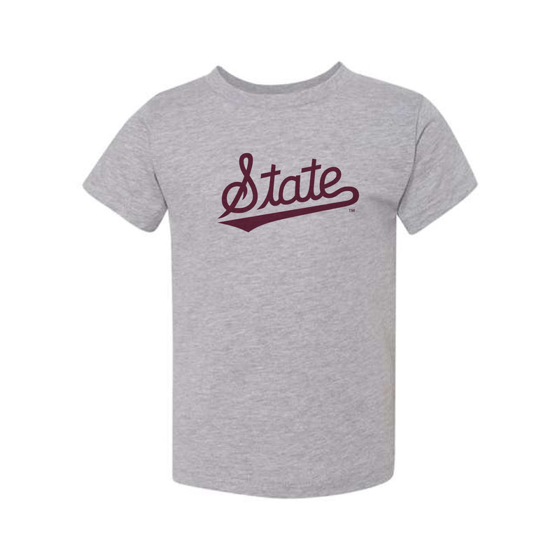 The State Baseball Logo | Toddler Athletic Heather Tee