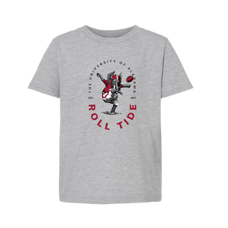 The Roll Tide Vintage Big Al | Youth Heather Grey Tee