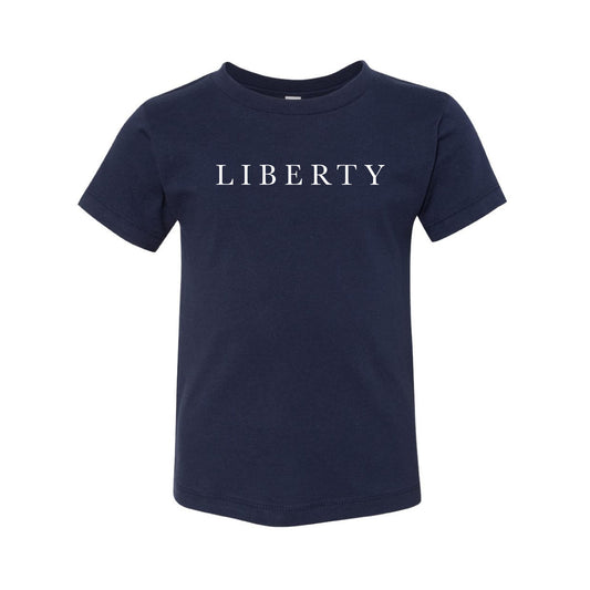 The Liberty Serif | Toddler Navy Tee