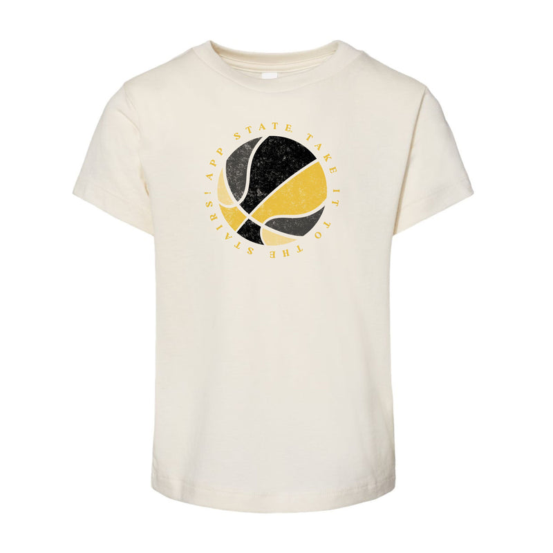 The Black & Gold Multi Basketball | Toddler Natural Tee