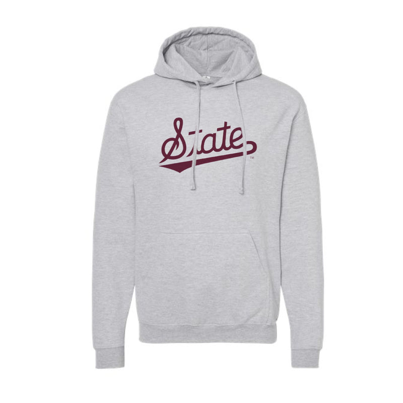 The State Baseball Logo | Heather Grey Hoodie