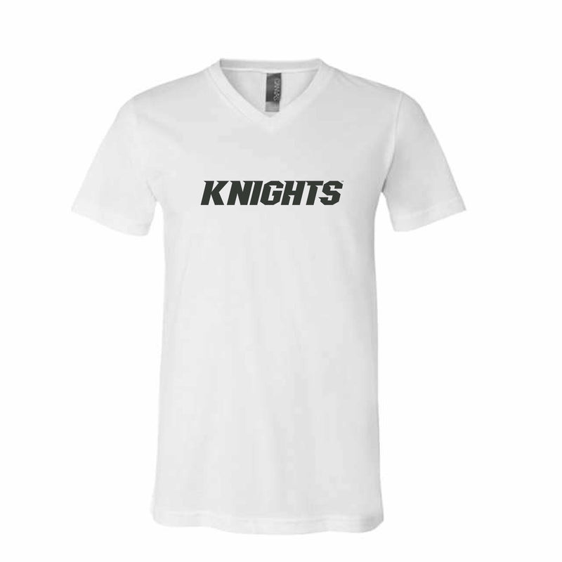 The Knights Logo | White V-Neck Tee