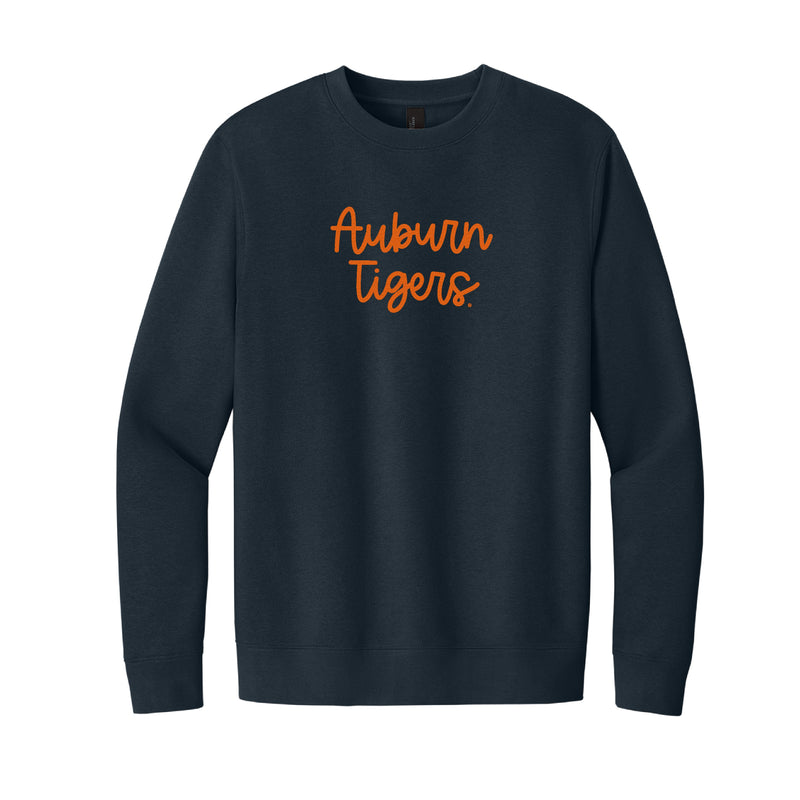 The Auburn Tigers Embroidered Script | New Navy Fleece Sweatshirt