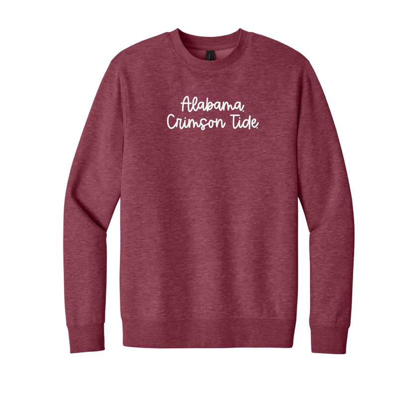 The Alabama Crimson Tide Embroidered Script | Heathered Cardinal Fleece Sweatshirt