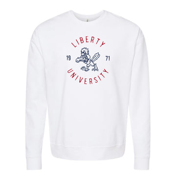 The Liberty University Sparky Outline | White Sweatshirt