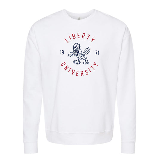 The Liberty University Sparky Outline | White Sweatshirt