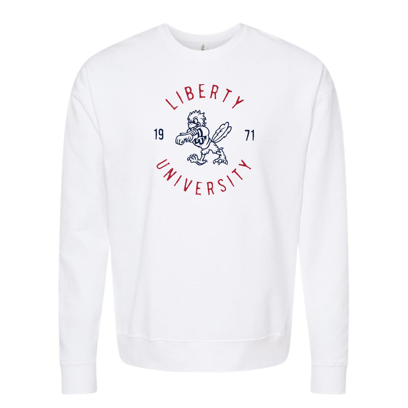 The Liberty University Sparky Outline | White Sweatshirt