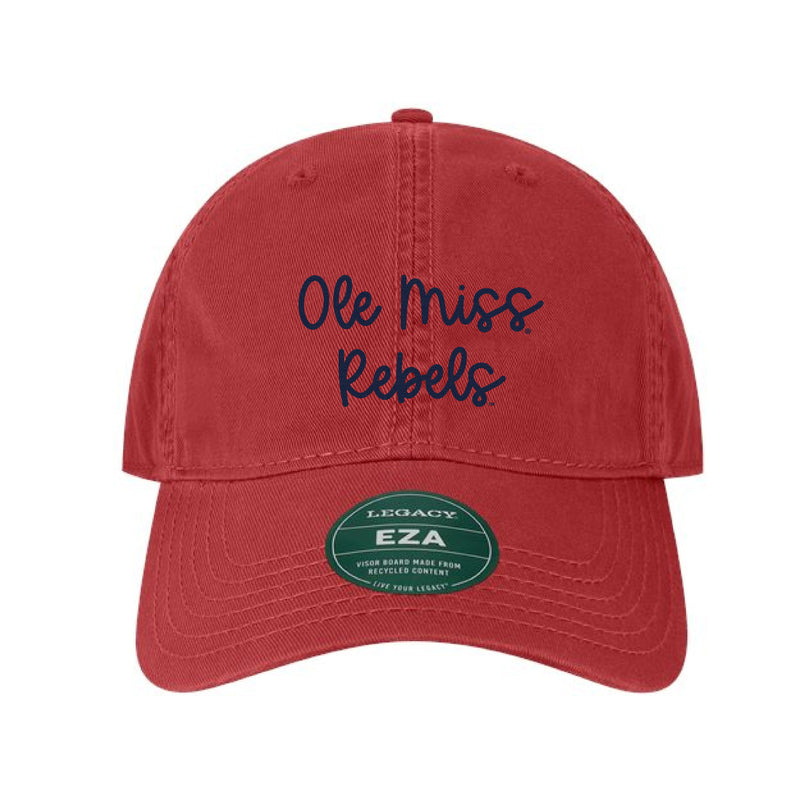 The Ole Miss Rebels Embroidered Script | Cardinal Dad Hat