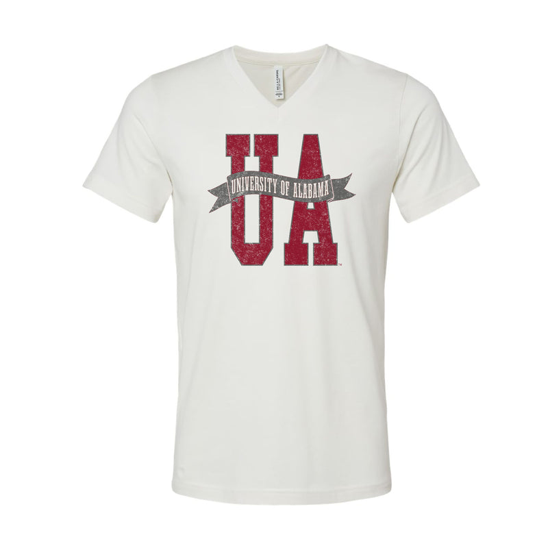 The UA Banner | Vintage White V-Neck Tee