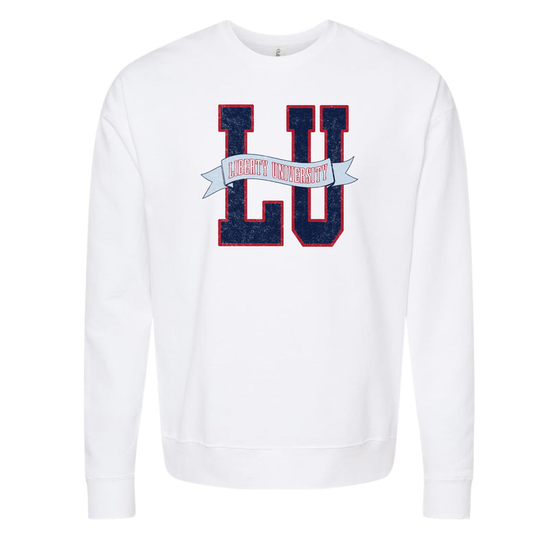 The LU Banner | White Sweatshirt