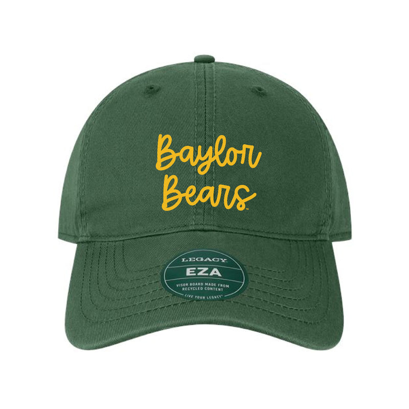 The Baylor Bears Embroidered Script | Dark Green Dad Hat