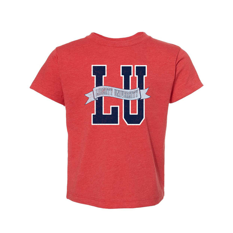 The LU Banner | Toddler Heather Red Tee