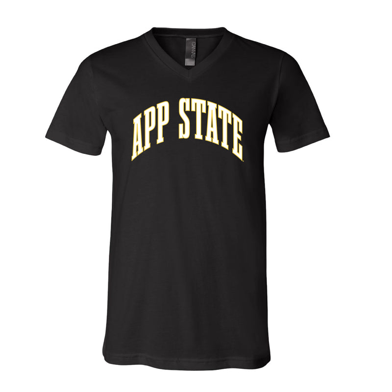 The Big App State Arch | Black V-Neck Tee