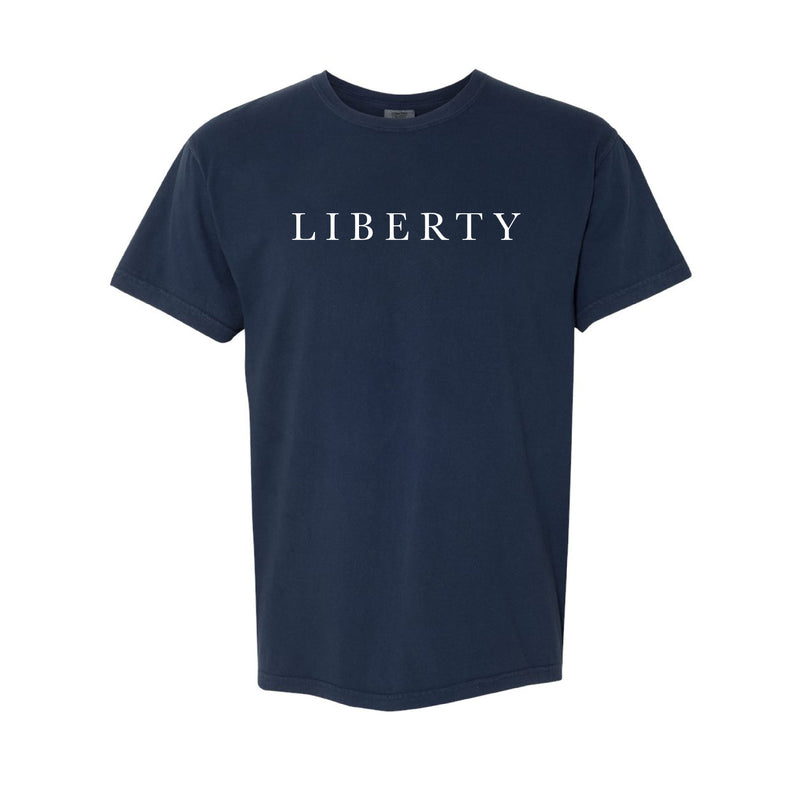 The Liberty Serif | True Navy Tee