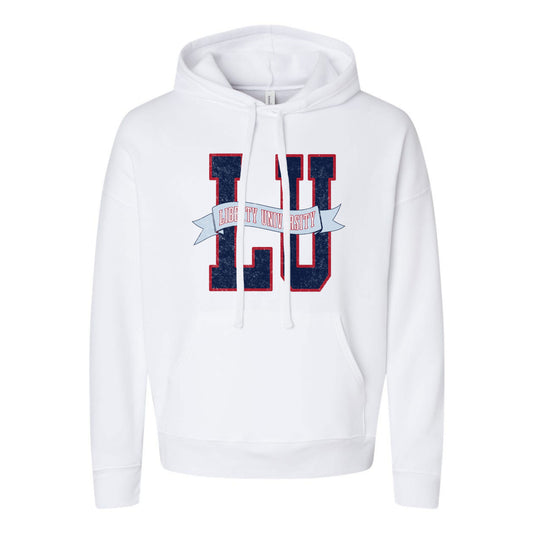 The LU Banner | White Hoodie