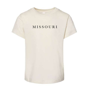 The Missouri Serif | Toddler Natural Tee