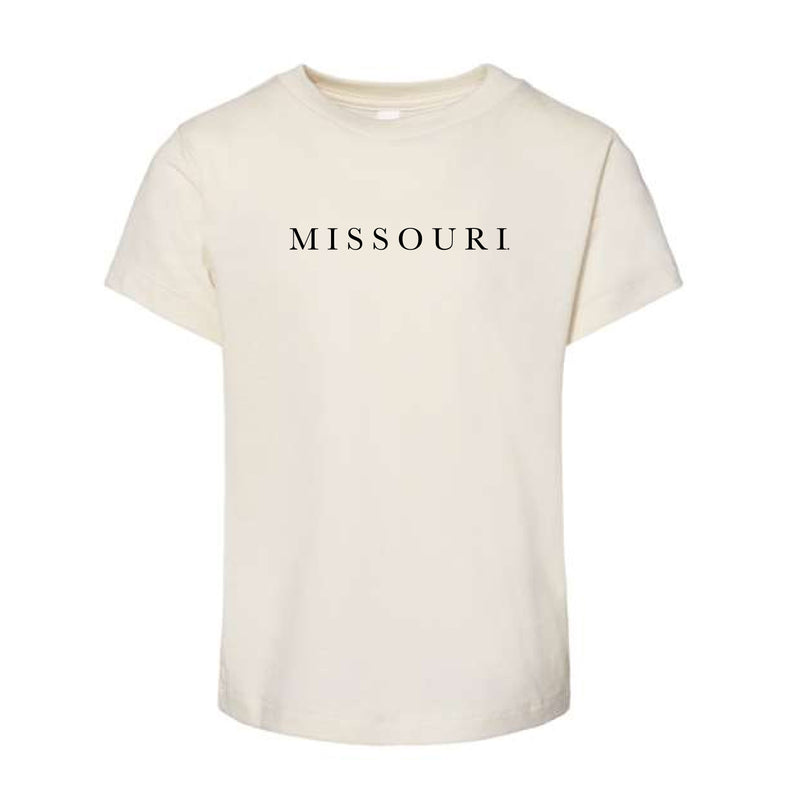 The Missouri Serif | Toddler Natural Tee