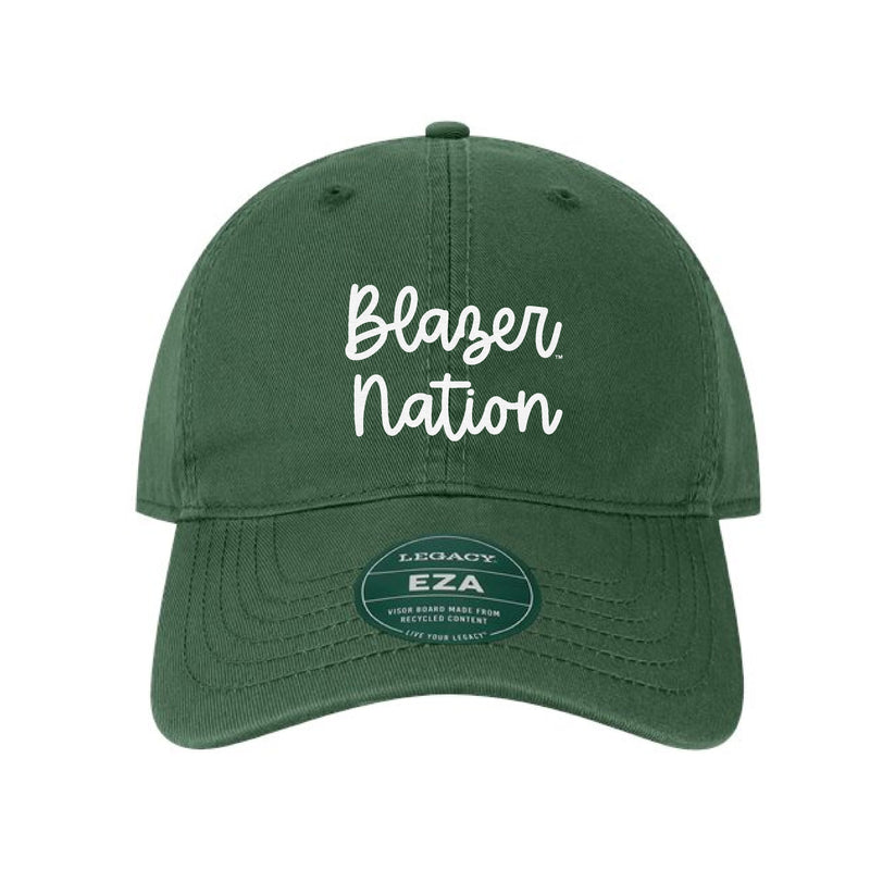 The Blazer Nation Embroidered Script | Dark Green Dad Hat