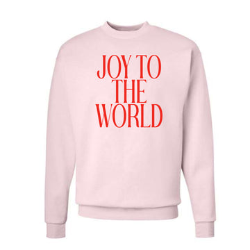 The Joy to the World | Pale Pink Sweatshirt