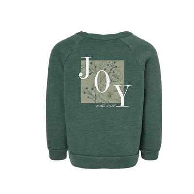 The Joy to the World Floral | Heather Forest Toddler Long Sleeve Tee