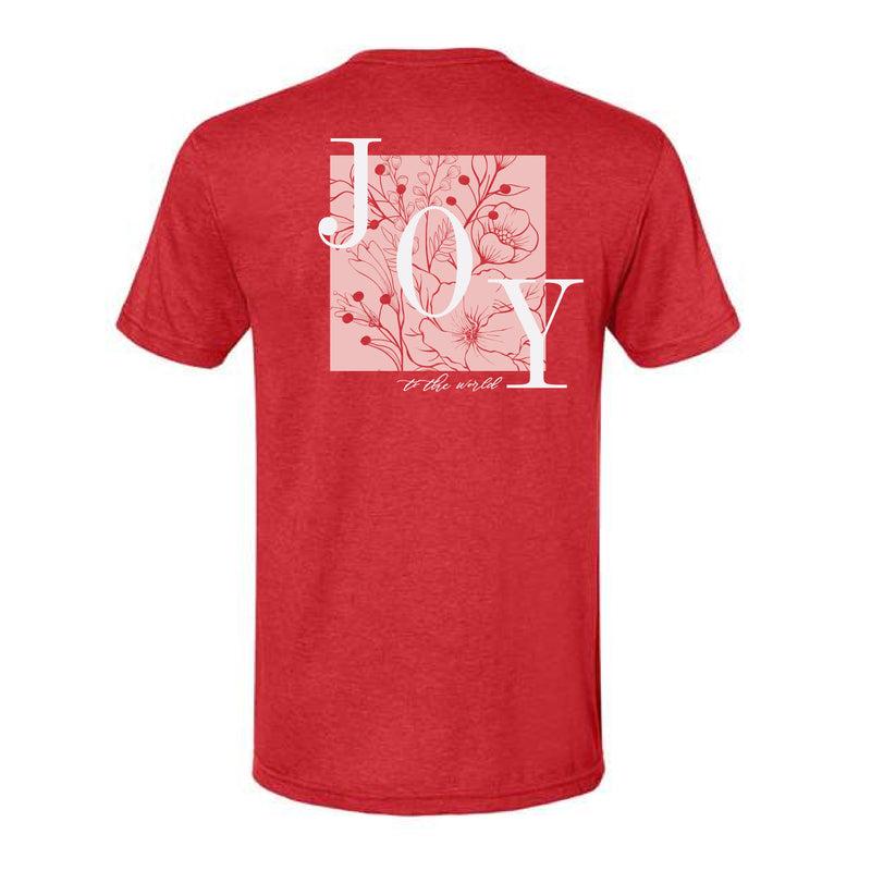 The Joy to the World Floral | Red Mist Tee