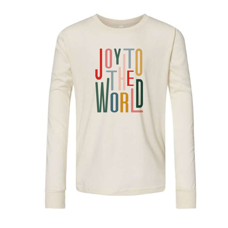 The Joy to the World Multi | Natural Youth Long Sleeve Tee